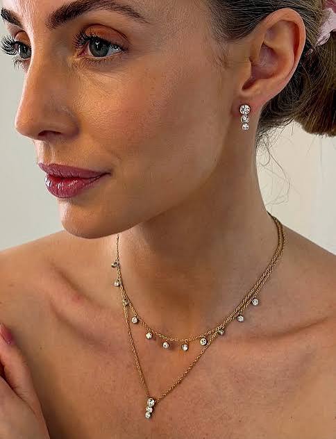 LIMA CHARM NECKLACE - GOLD/CLEAR