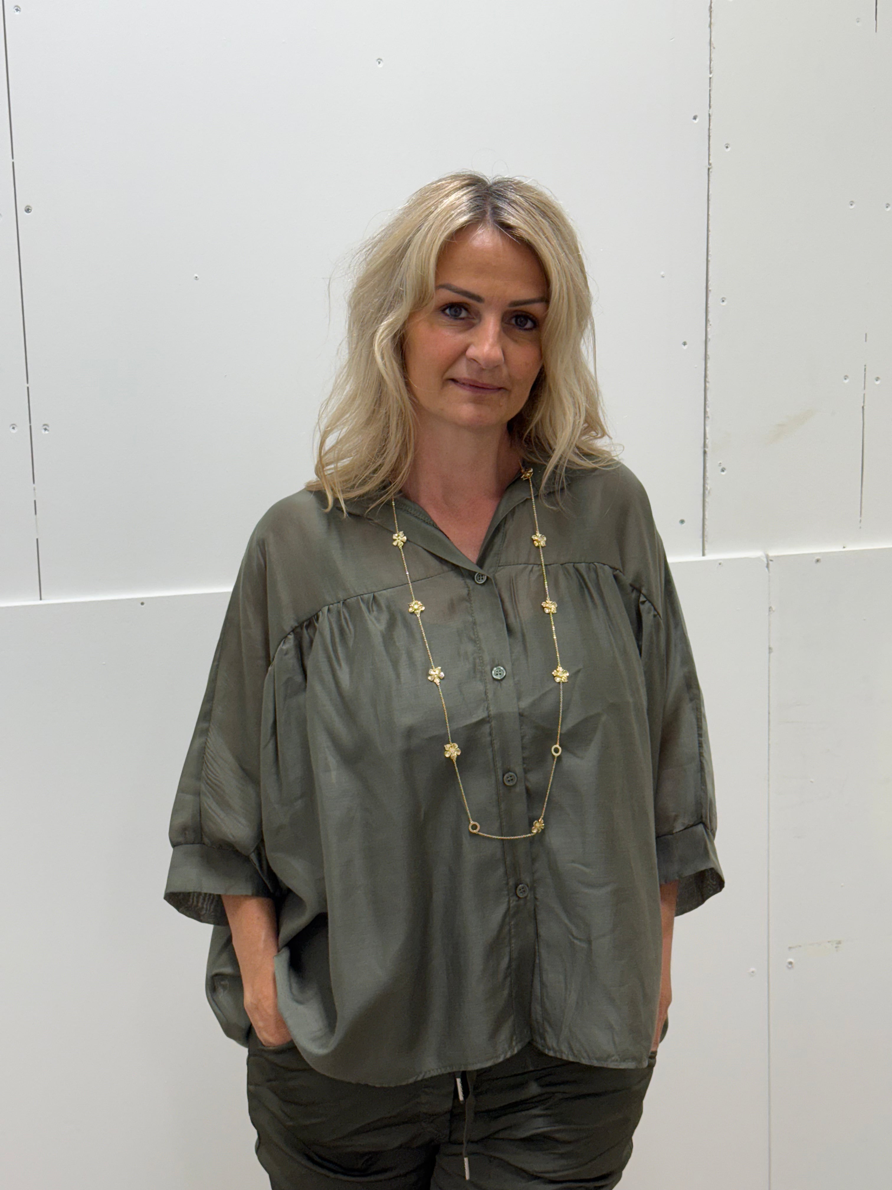 Lustrous blouse grön