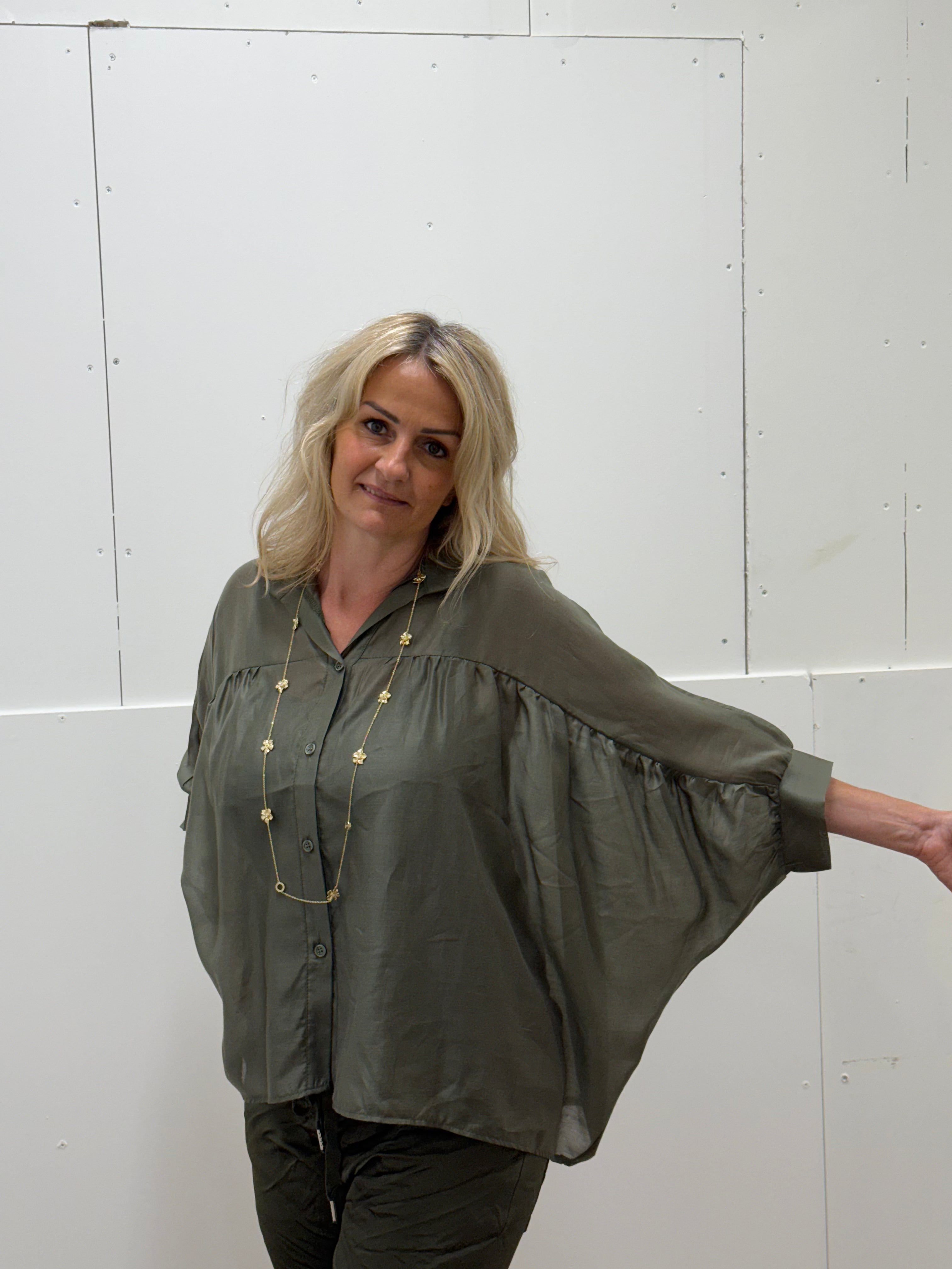 Lustrous blouse grön