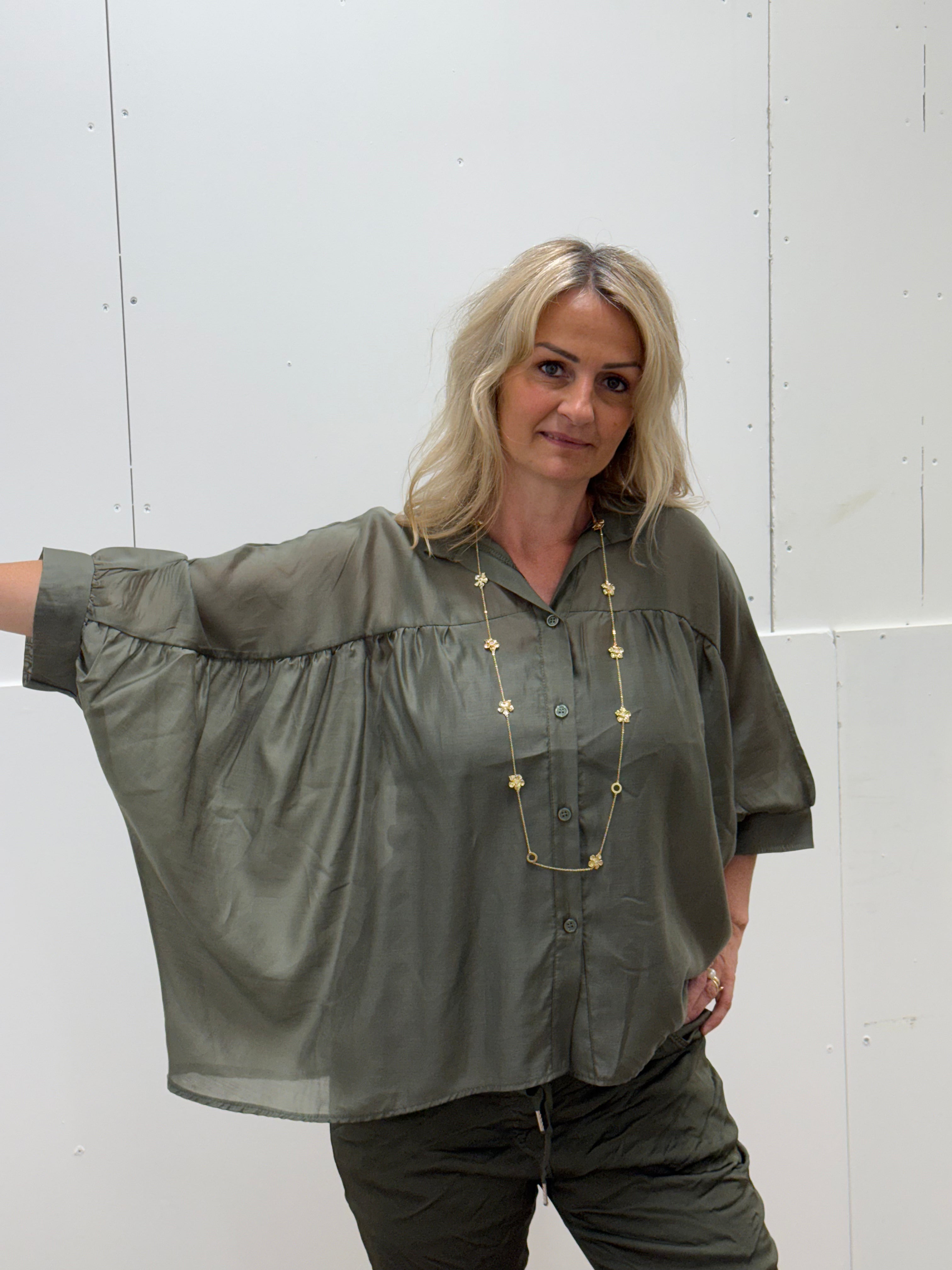 Lustrous blouse grön