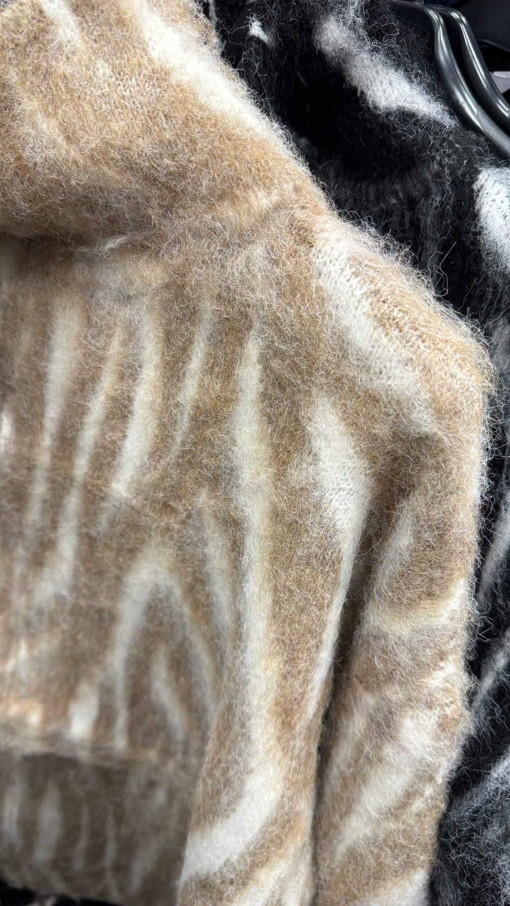 Zebra zip kofta - sand
