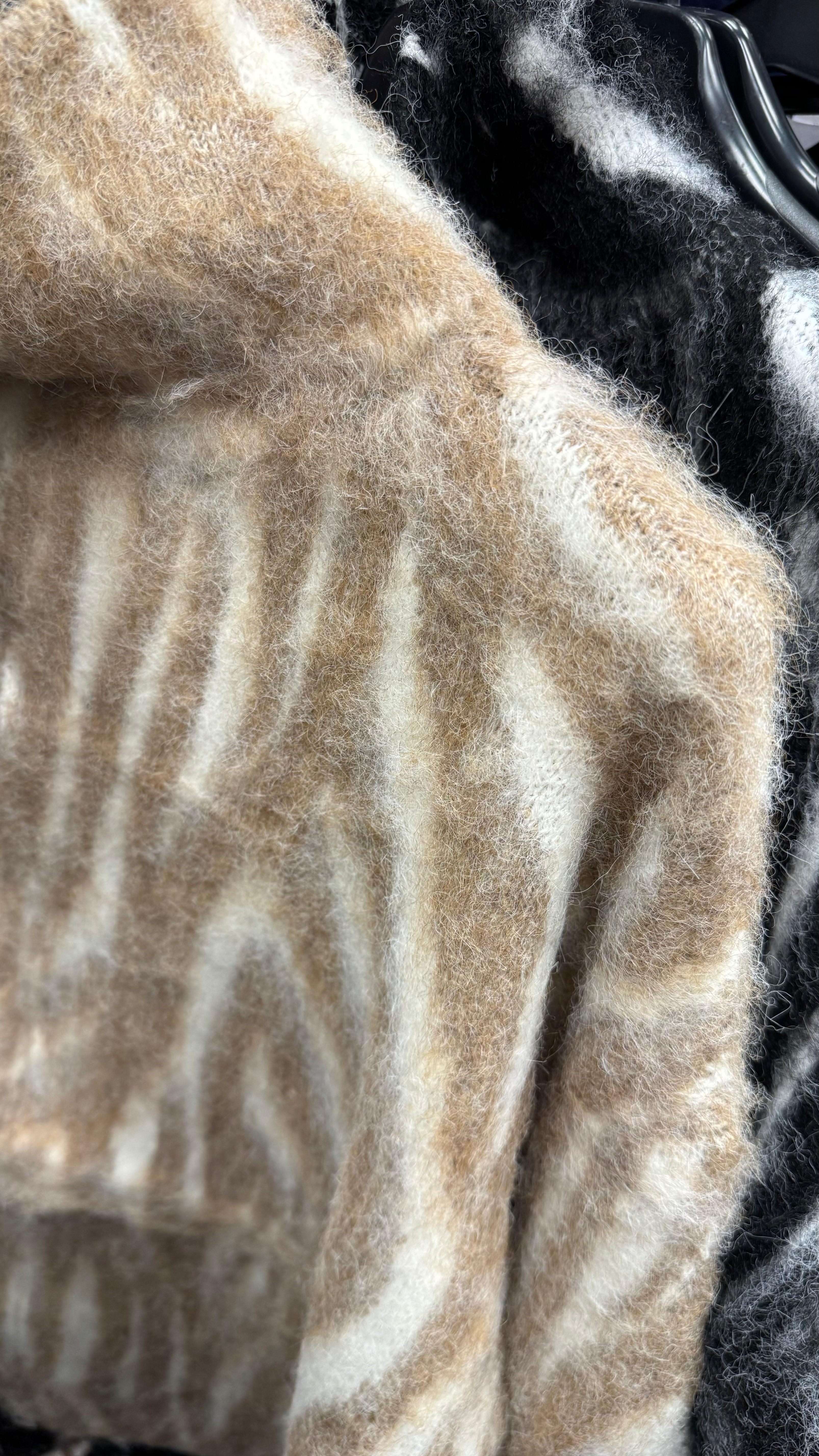 Zebra zip kofta - sand