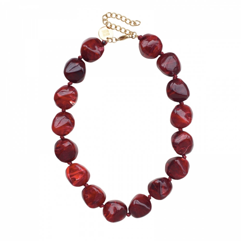 VIBE RESIN NECKLACE RED