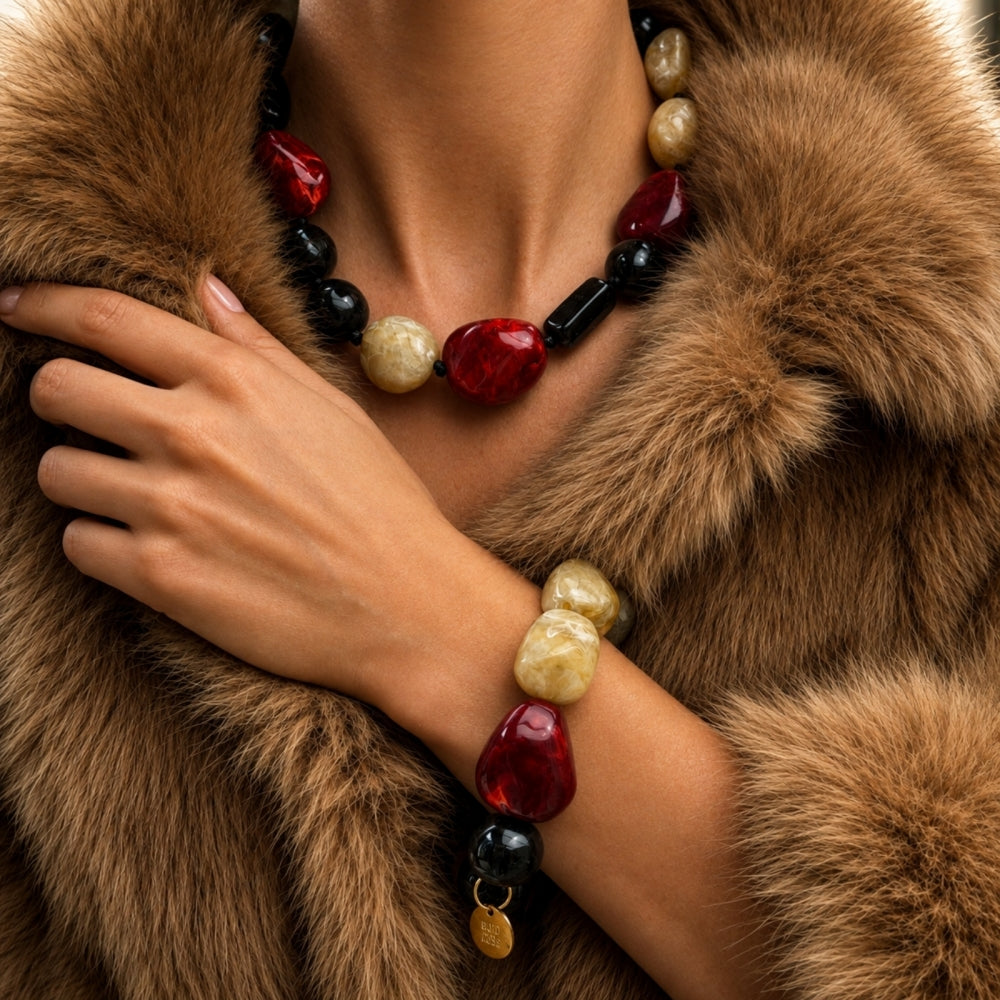 MOLTO RESIN BRACELET RED