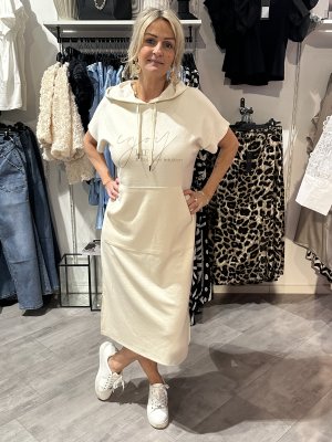 Banu klänning med huva beige 
