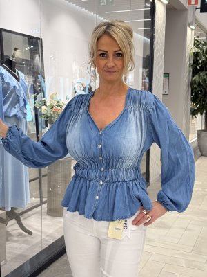Jeansblus smock 